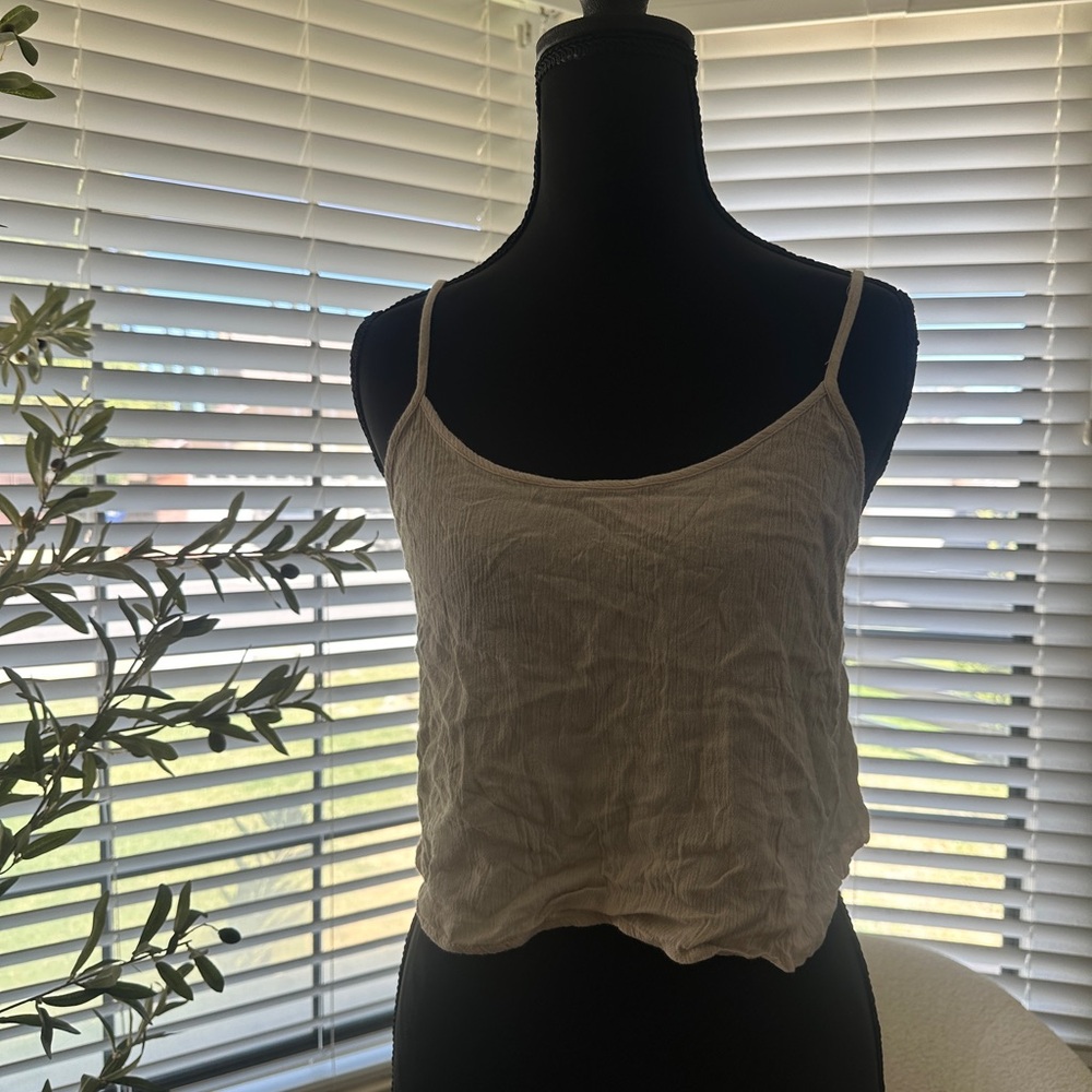 Women's Cream Spaghetti Strap Top